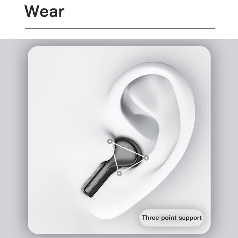 Touch Bluetooth Earphones with Noise Cancellation and Charging Box - White