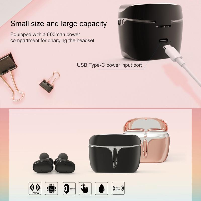 Waterproof True Wireless Bluetooth Earphones - Sports 5.0 - White