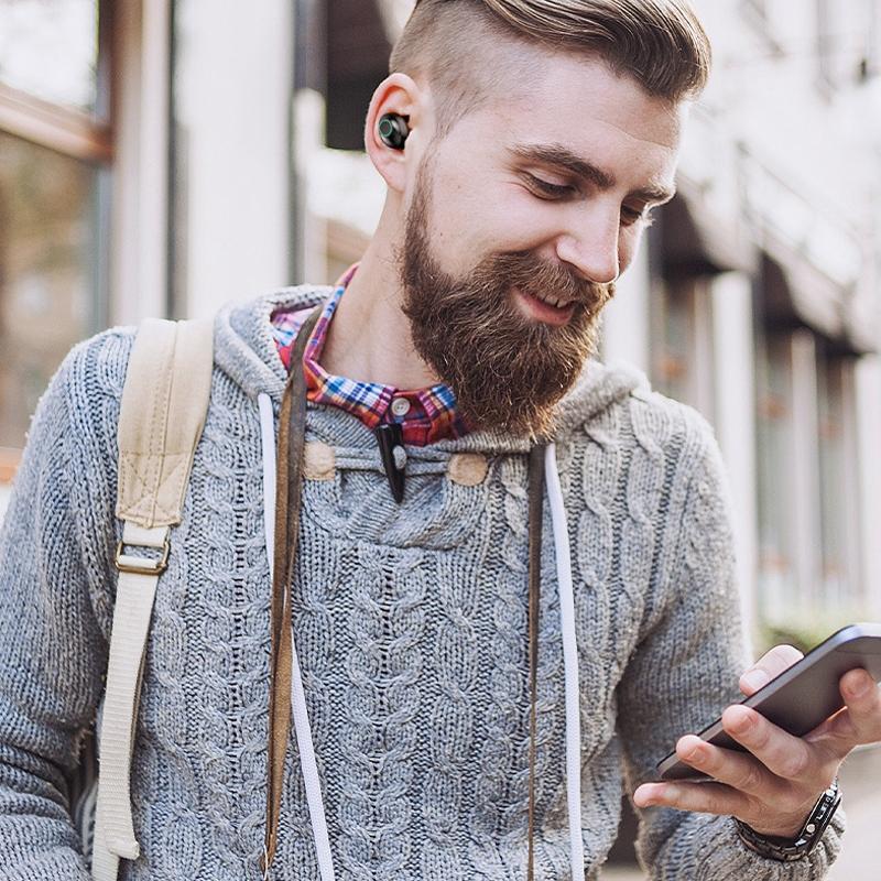 Wireless Stereo Bluetooth Headset with Charging Case and Digital Display - M7 Tws V5.0 - White