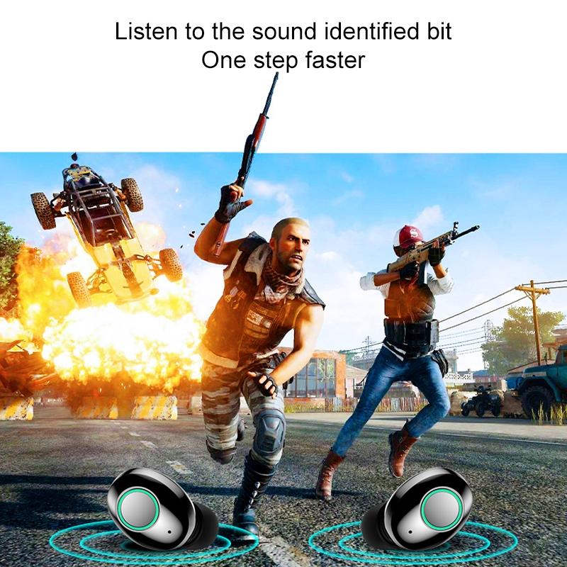 Wireless Stereo Bluetooth Headset with Charging Case and Digital Display - M7 Tws V5.0 - White