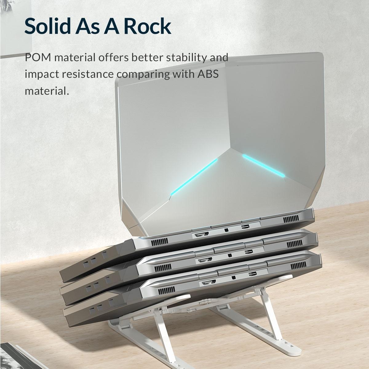 Portable Laptop Stand - Foldable - White