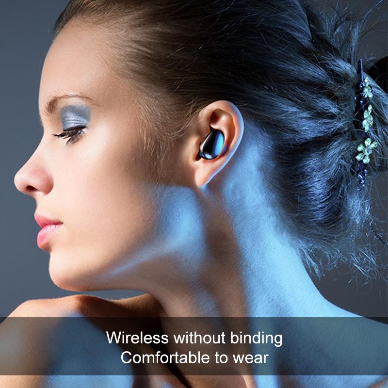 Wireless Stereo Bluetooth Headset with Charging Case and Digital Display - X7 Tws V5.0 - White