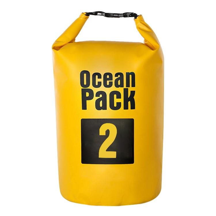 Waterproof Outdoor Dry Bag 2L Pvc Barrel Bag For Ultimate Protection - Yellow