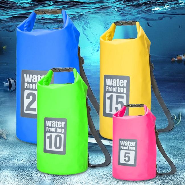 Waterproof Dual Shoulder Dry Bag 50L Capacity - Yellow