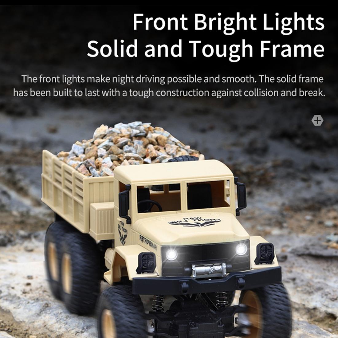 2.4ghz 4ch Rc Dongfeng 8 Six-wheeled Armor Truck Toy - Yellow