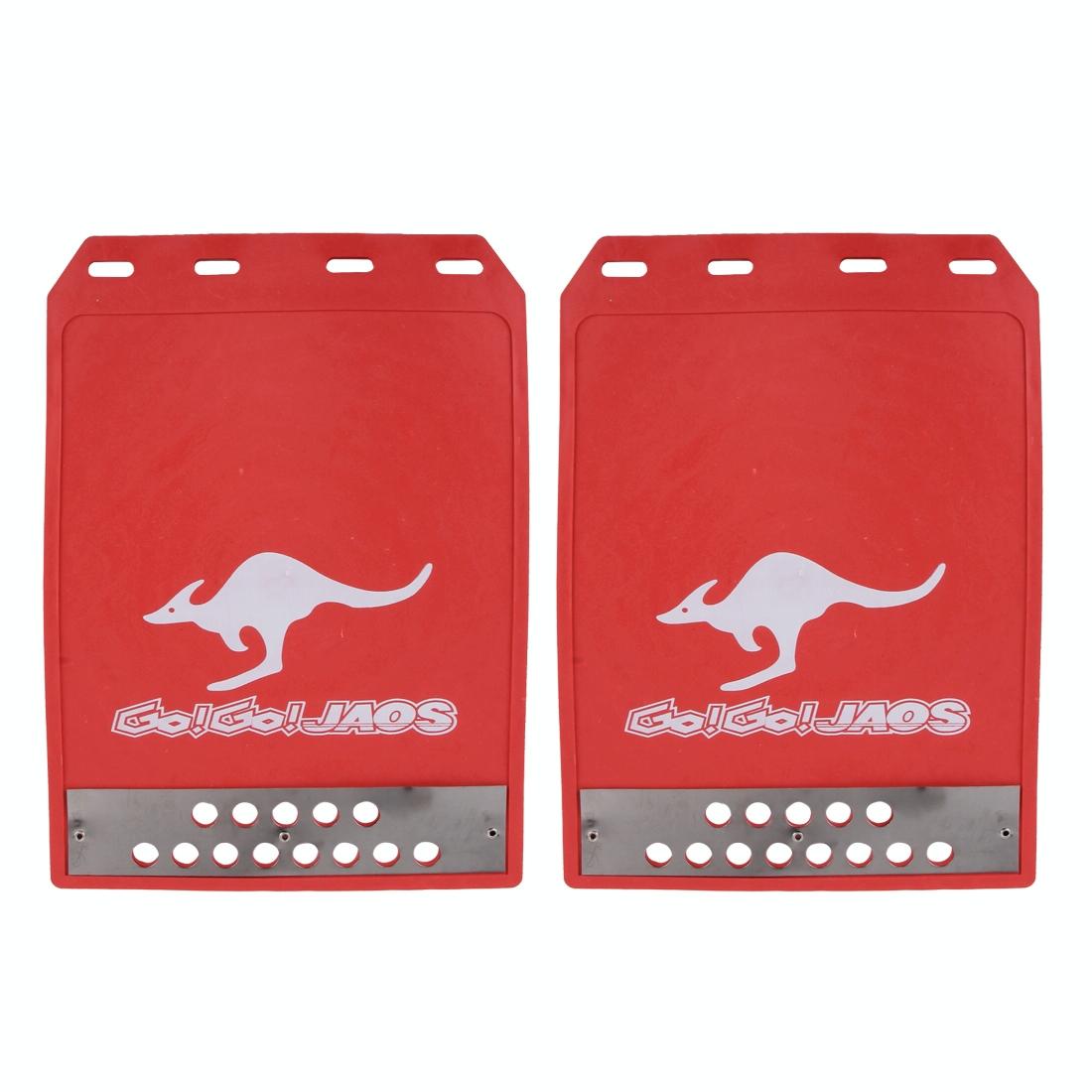 2 Pcs Premium Heavy Duty Molded Splash Mud Flaps Auto Front And Rear Fender Guard Small Size Random Pattern Delivery - Yellow