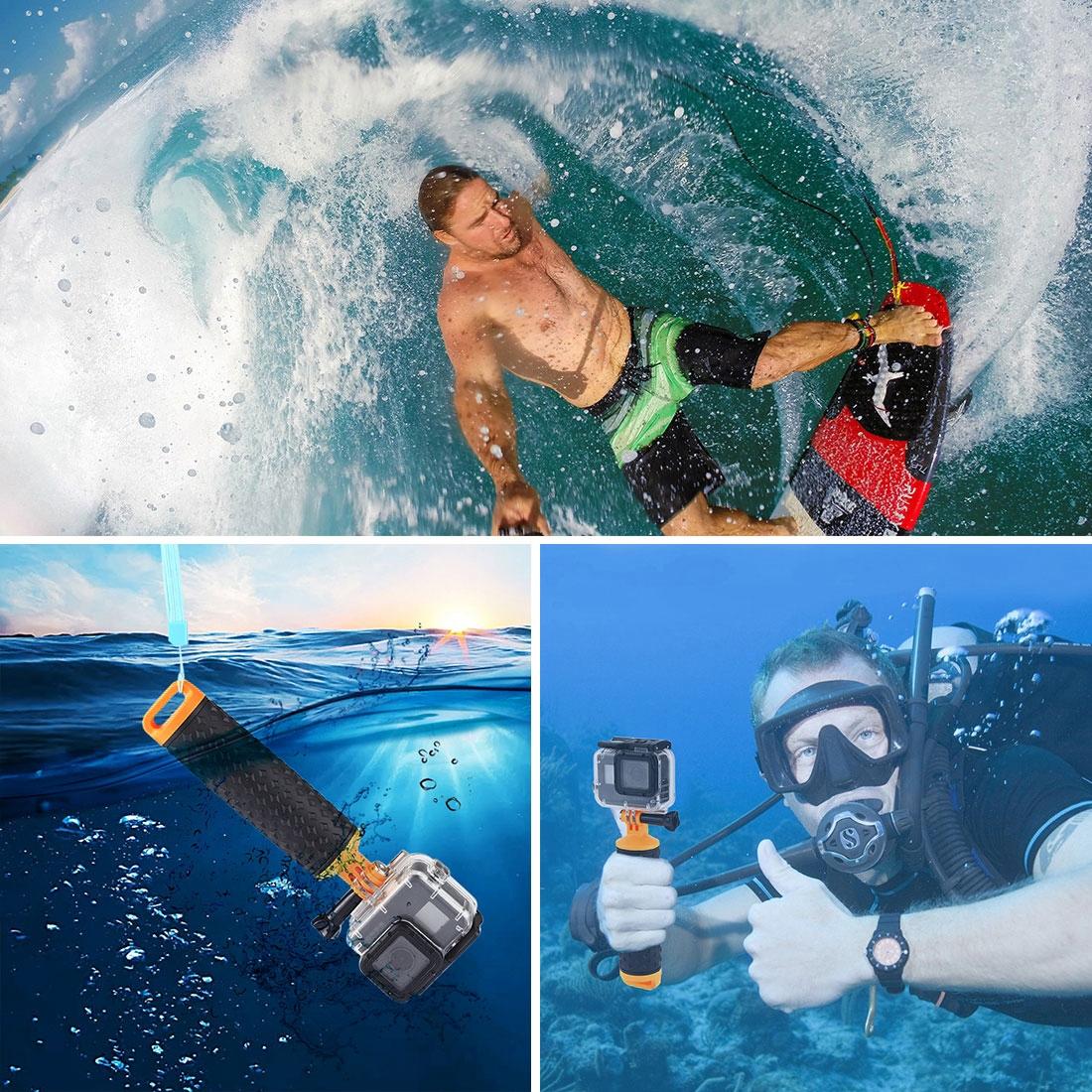 Buoyant Floating Handle Grip for Gopro and Action Cameras with Strap