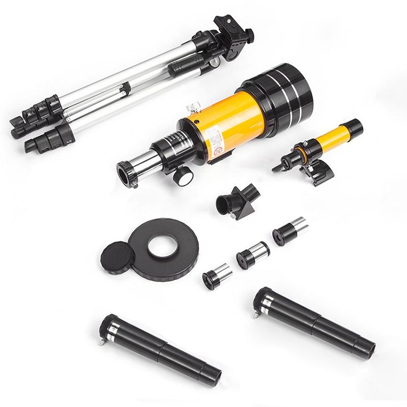Stargazing Telescope for High-definition Astronomical Viewing - Black / Yellow