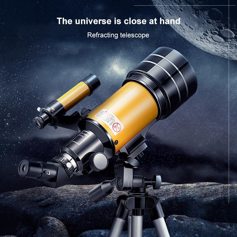 Stargazing Telescope for High-definition Astronomical Viewing - Black / Yellow