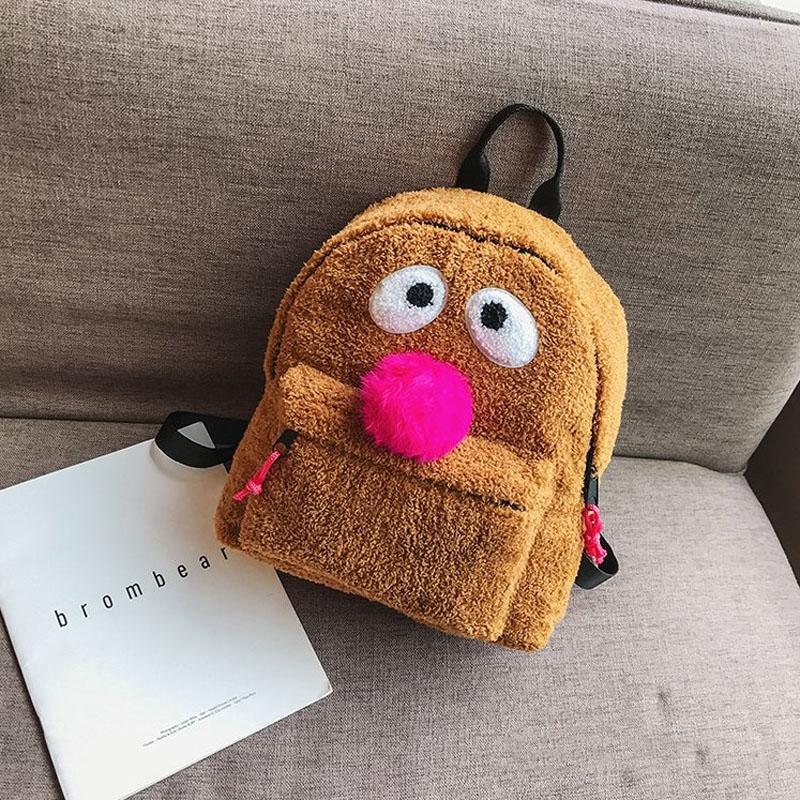 Girls' Plush Bird Backpack - Compact and Cute