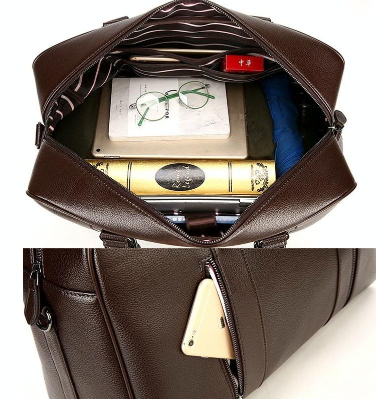 Large Leather Gym & Travel Bag - Spacious & Stylish