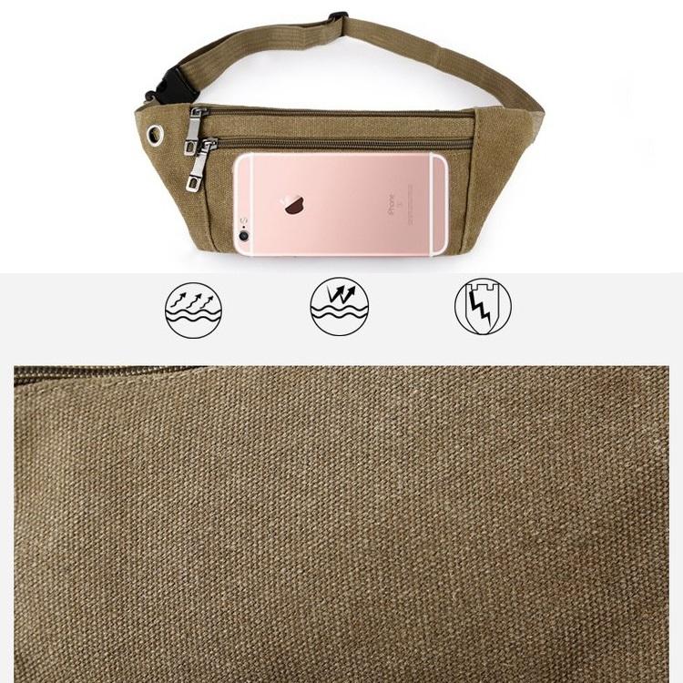 Versatile Canvas Shoulder Bag - Brown