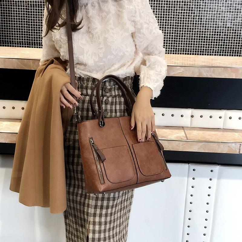 Stylish Brown Pu Shoulder Bag For Women