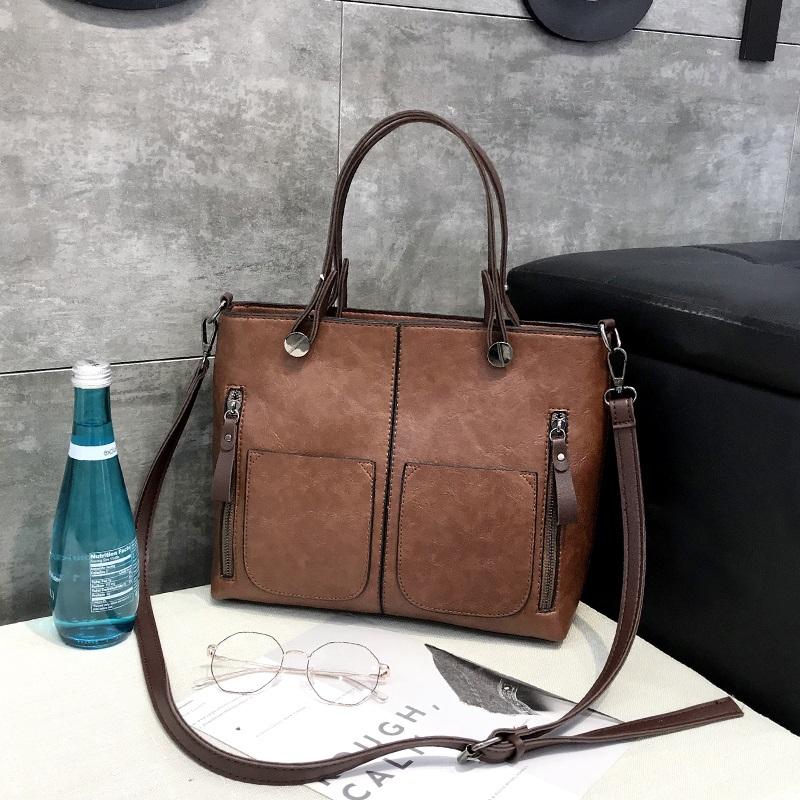 Stylish Brown Pu Shoulder Bag For Women