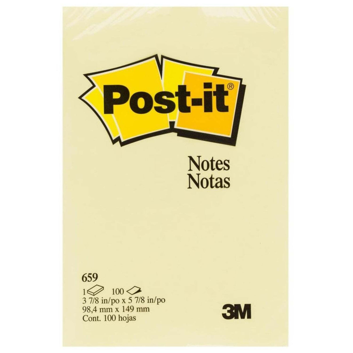 3M Post-it? Notes 659 Canary Yellow 98 x 149mm