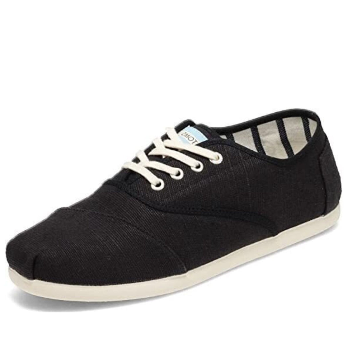 TOMS Heritage Mens Canvas Casual Shoes Sneakers Lace Up Low Cut - Black - US 11