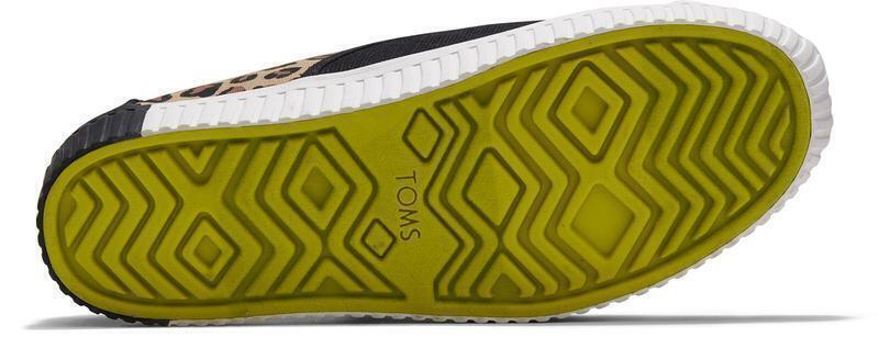 TOMS Women's Leopard Print Low-Cut Canvas Sneakers - Black/Leopard - Size 7 US