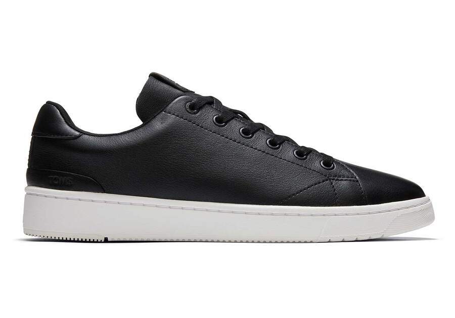 TOMS TRVL LITE 2.0 Leather Low Top Sneakers for Men - Black - Size US 8