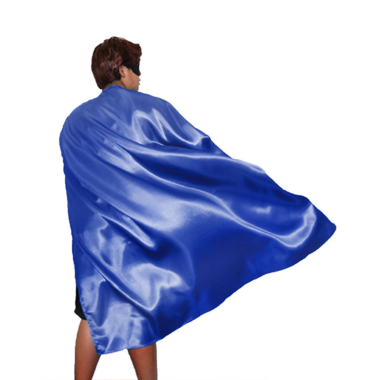 LONG CAPE Costume Cloak Halloween Fancy Dress Coat Jacket Superhero - Blue
