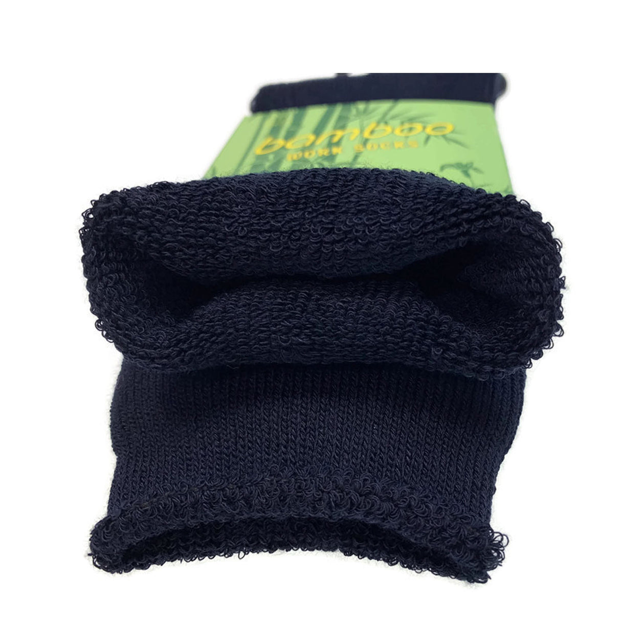 12 Pairs PREMIUM BAMBOO SOCKS Mens Heavy Duty Thick Work Socks Cushion BULK - Navy Blue - 11-14