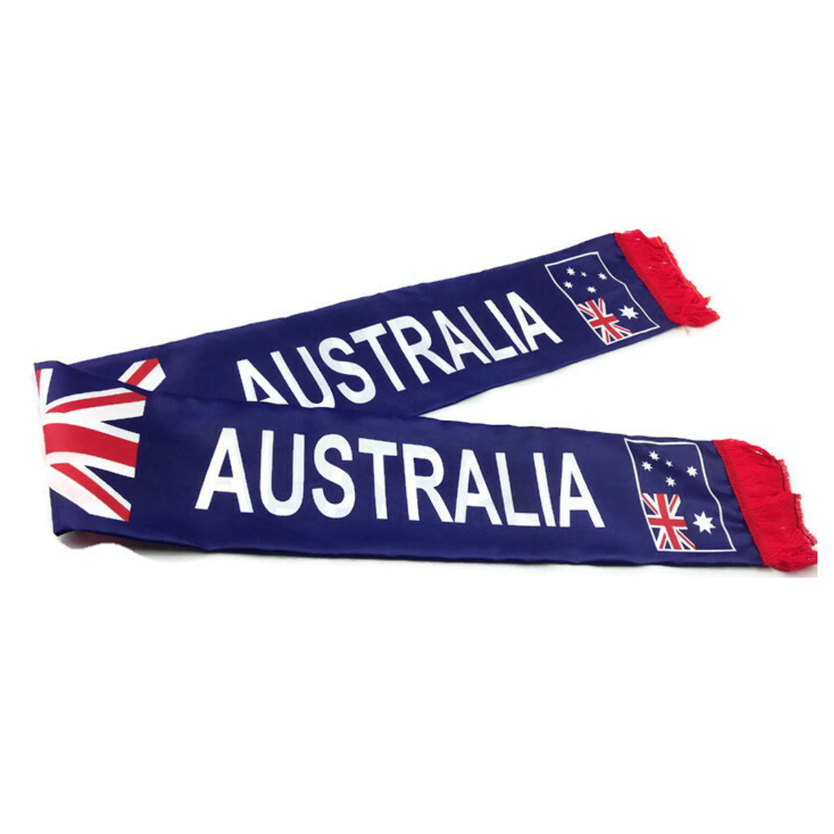 Fringed Australian Flag Scarf - Ideal for Sporting Events and Australia Day Celebrations