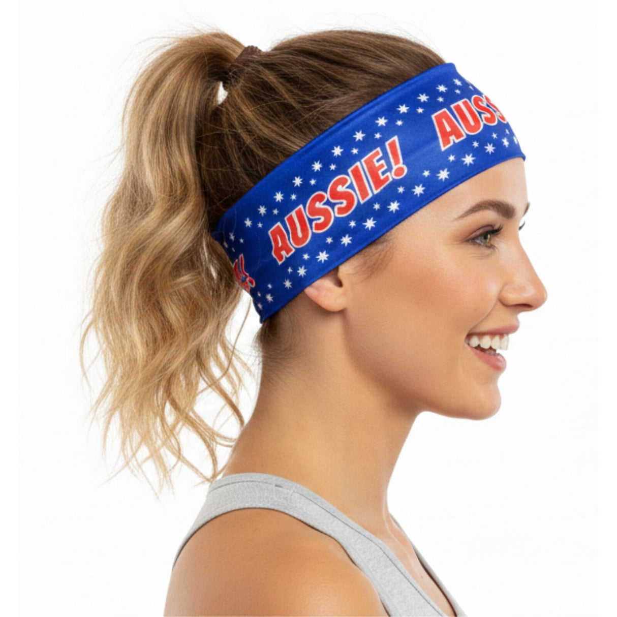 Australia Flag Headband Tennis Cricket Australia Day Aussie Costume in Blue