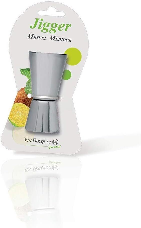 Vin Bouquet Double-Ended Stainless Steel Jigger for Precise Shot Measurement