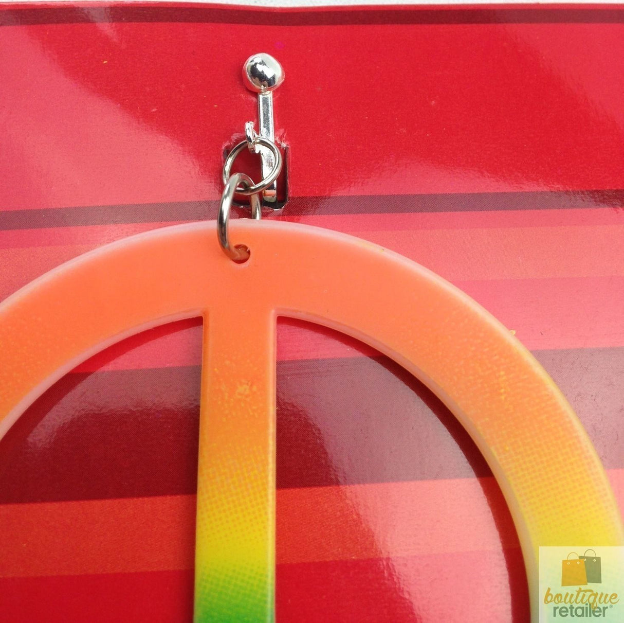 Retro Bohemian Peace Sign Earrings for 60s 70s Hippie Costume Events