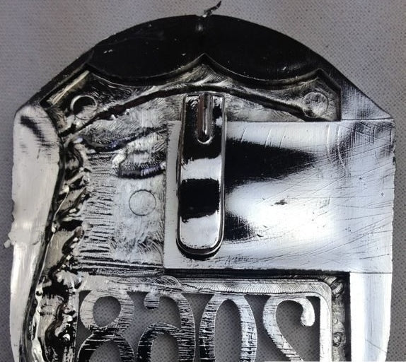 Silver Clip-On Police Badge for Costume Parties and Dress-Up Events