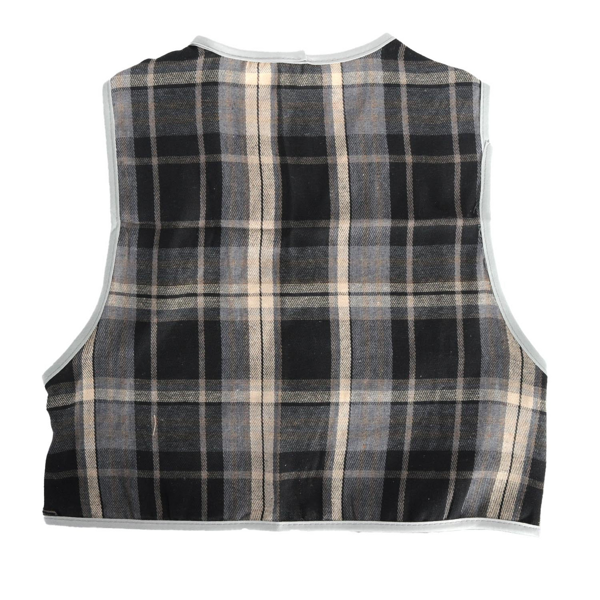 Childrens Grey Checkered Party Costume Vest Boys Kids Victorian, Cowboy or 1920s Style