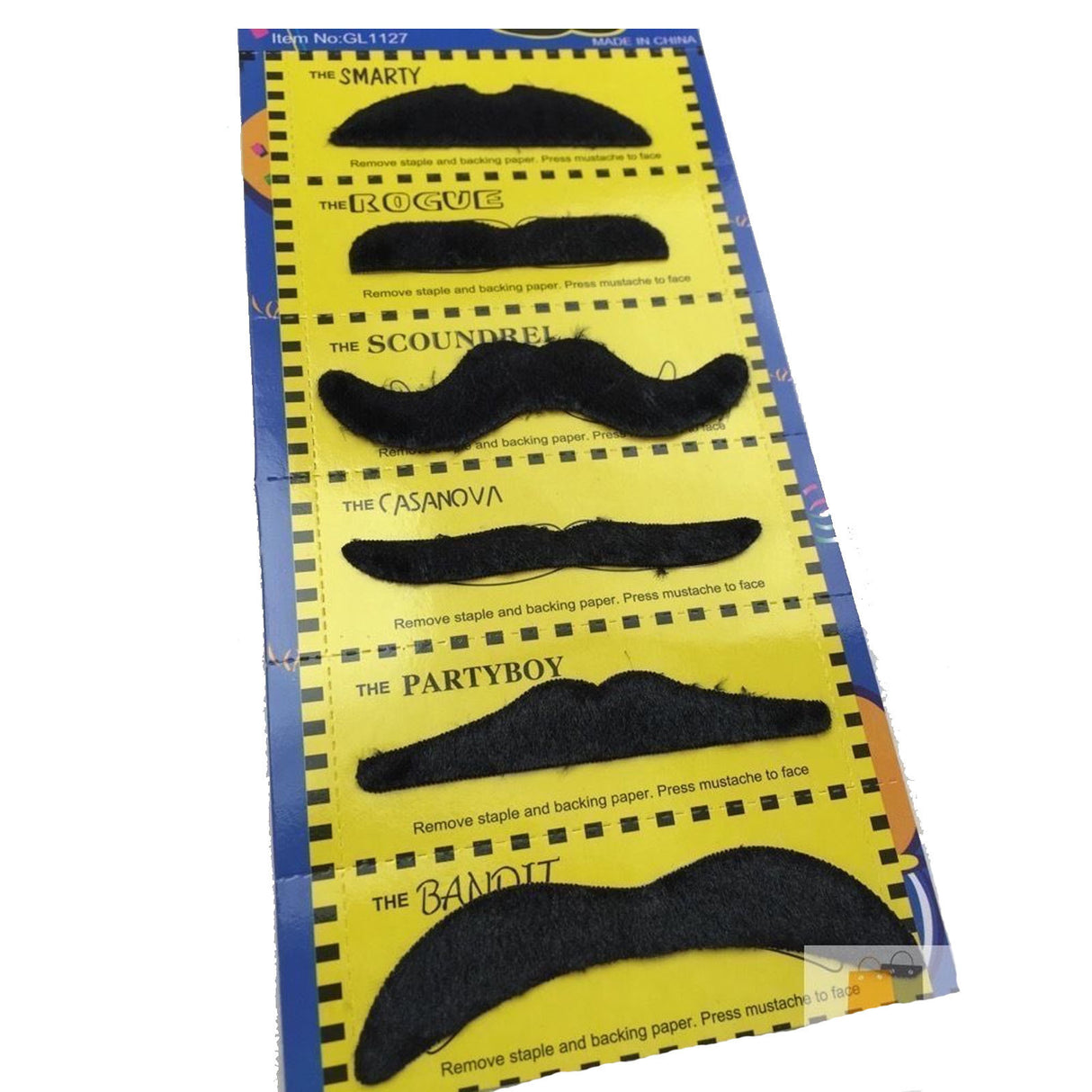 70s Retro Self-Adhesive Mustache Costume Set - Fun Fancy Dress Props for Halloween