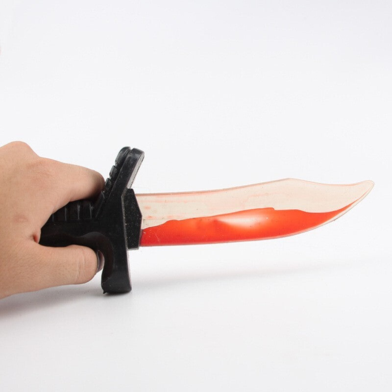 Bleeding Plastic Knife Prop for Halloween Costume Parties - Scary Vampire Accessory