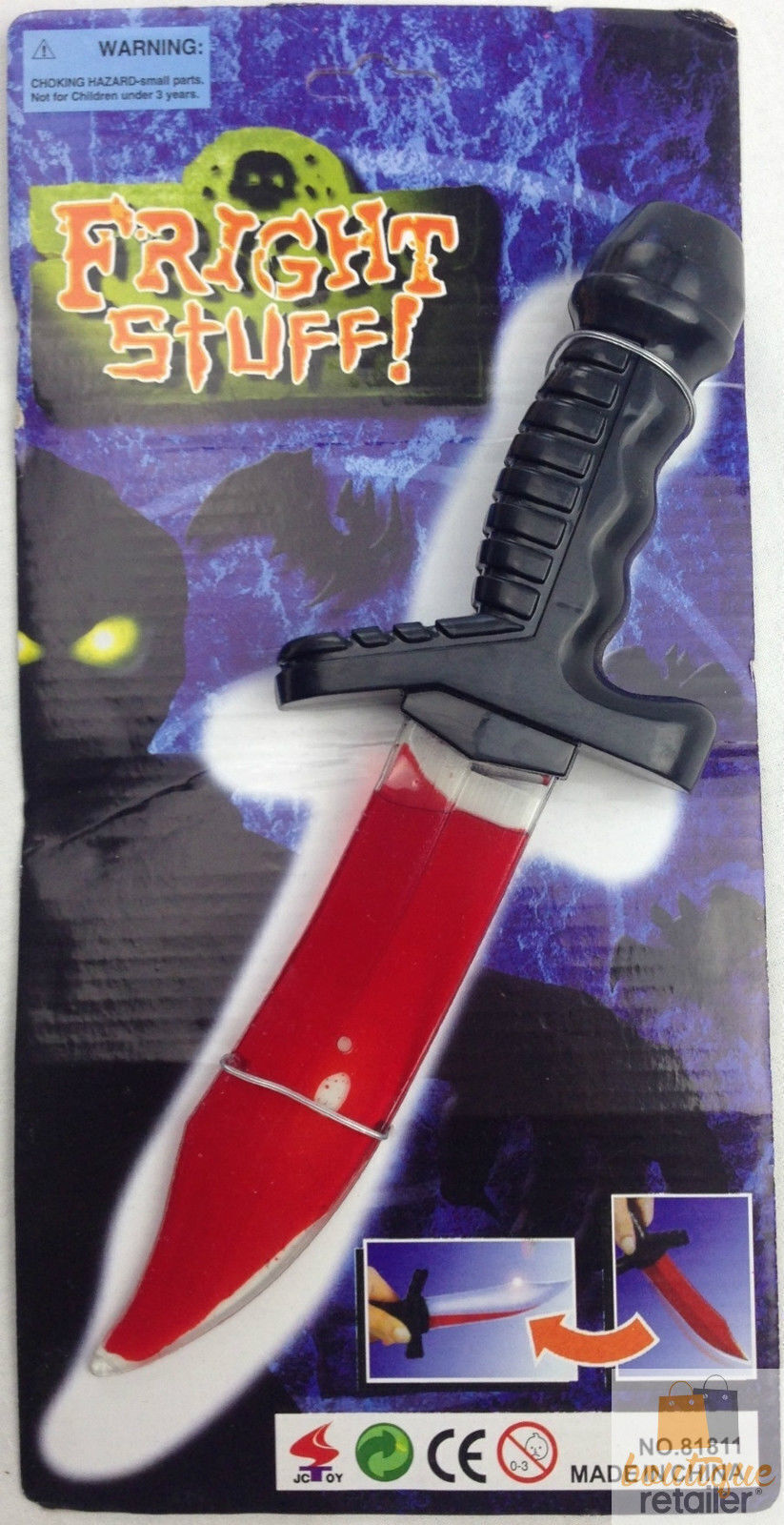 Bleeding Plastic Knife Prop for Halloween Costume Parties - Scary Vampire Accessory