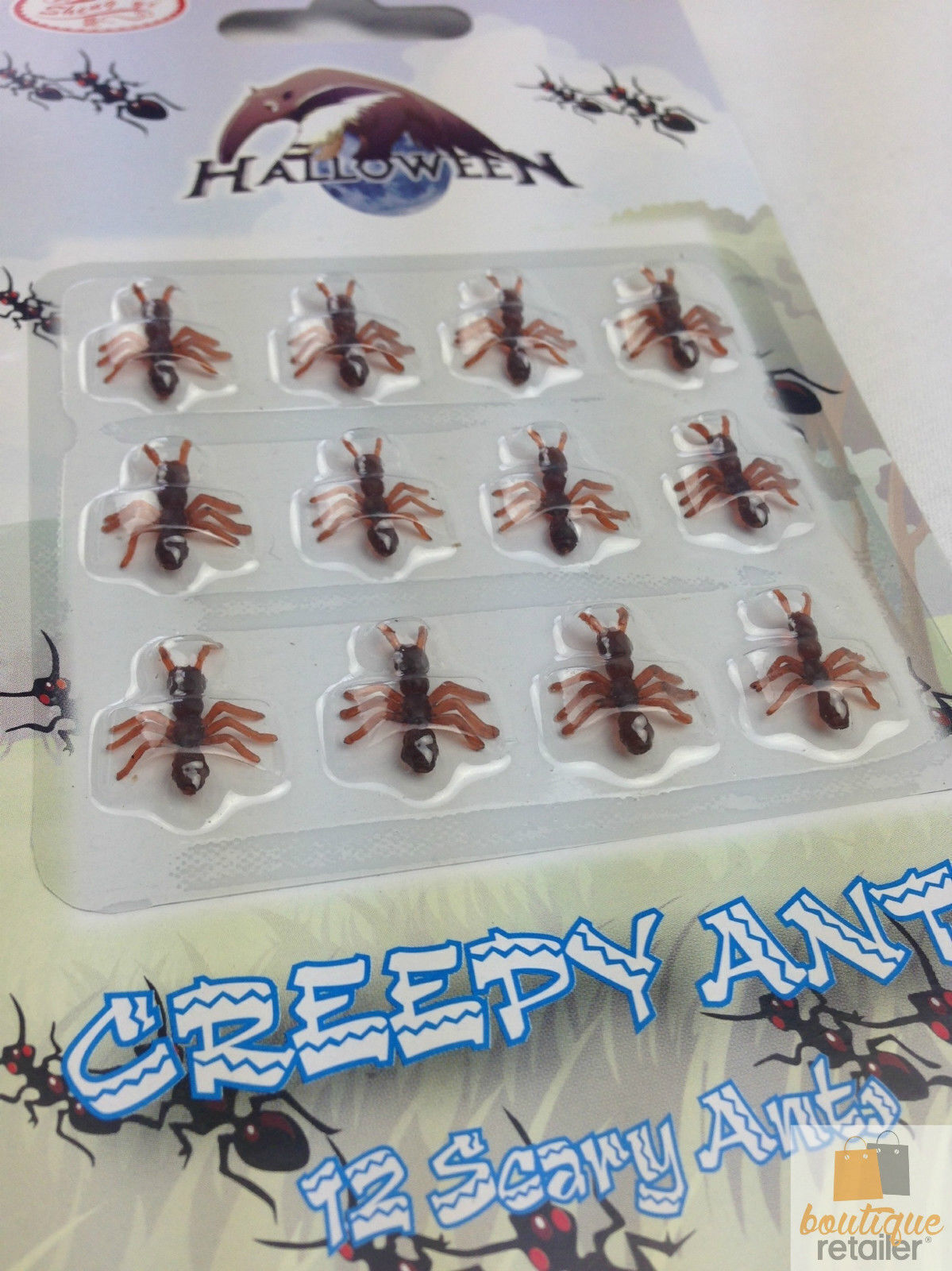 Creepy Mini Fake Ants for Halloween Pranks - 120 Scary Gag Bugs