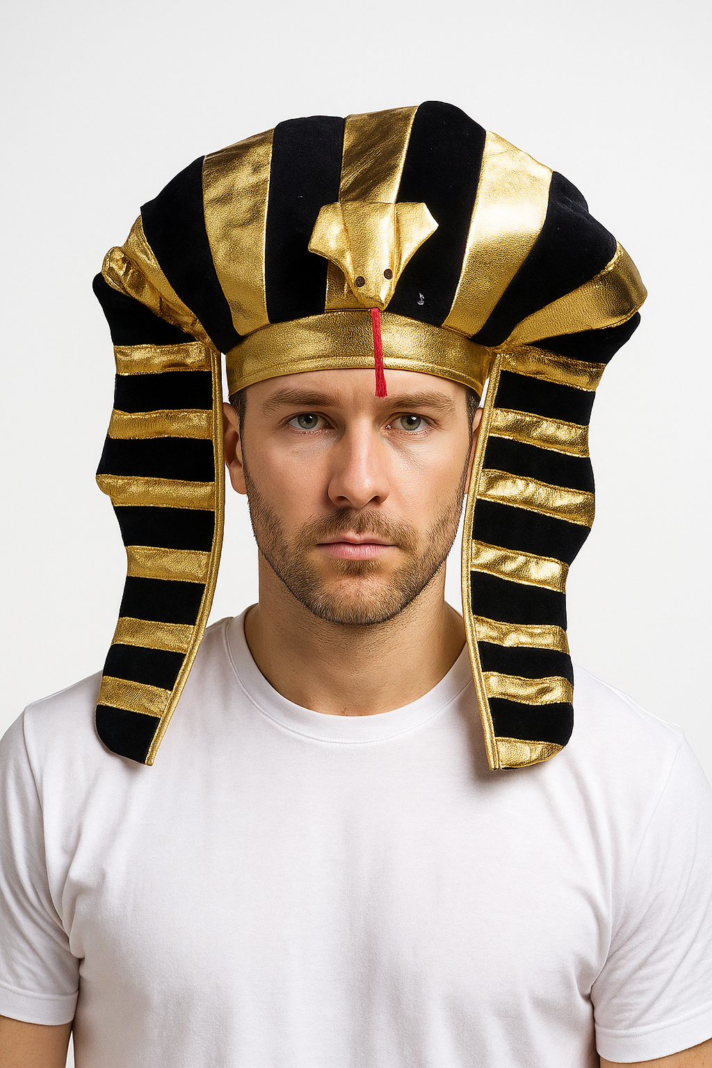 Ancient Egyptian Pharaoh Crown Hat for King Costume Party – Halloween Fancy Dress Accessory