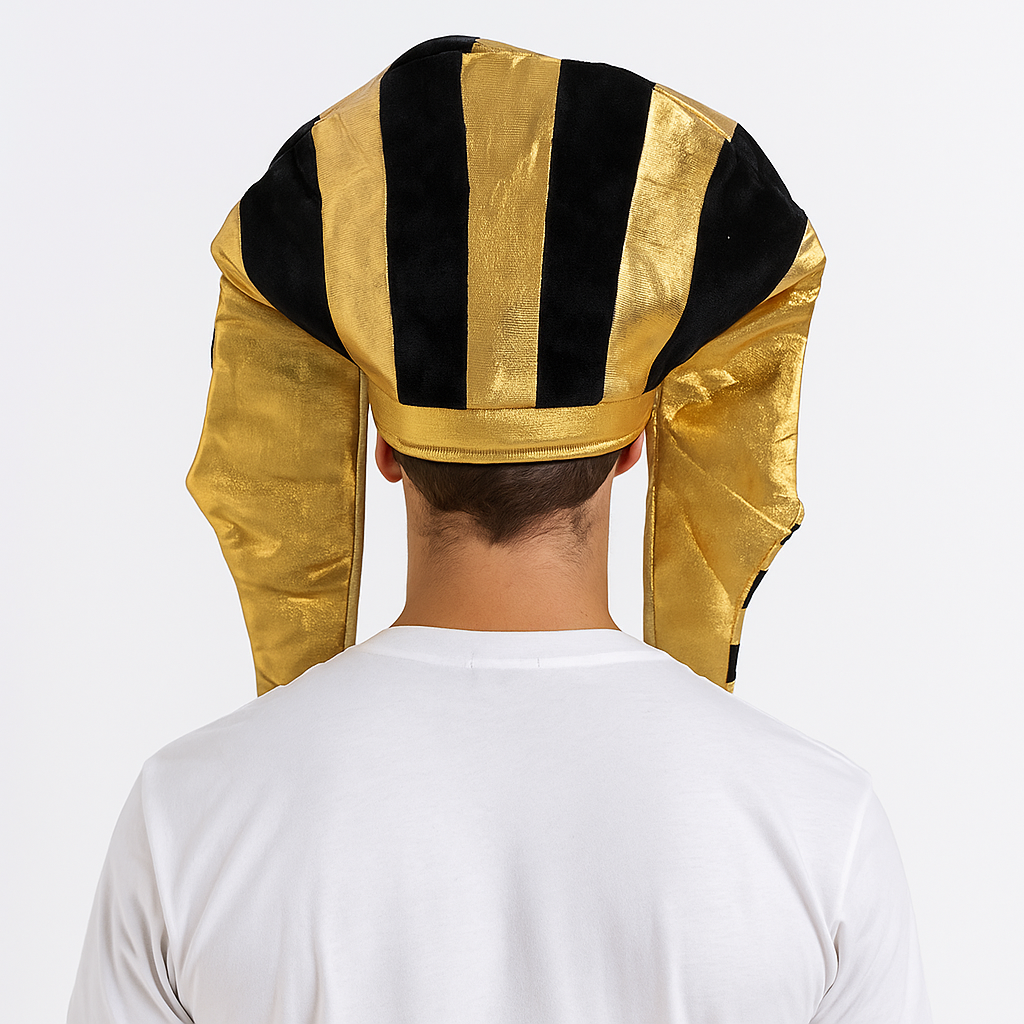 Ancient Egyptian Pharaoh Crown Hat for King Costume Party – Halloween Fancy Dress Accessory