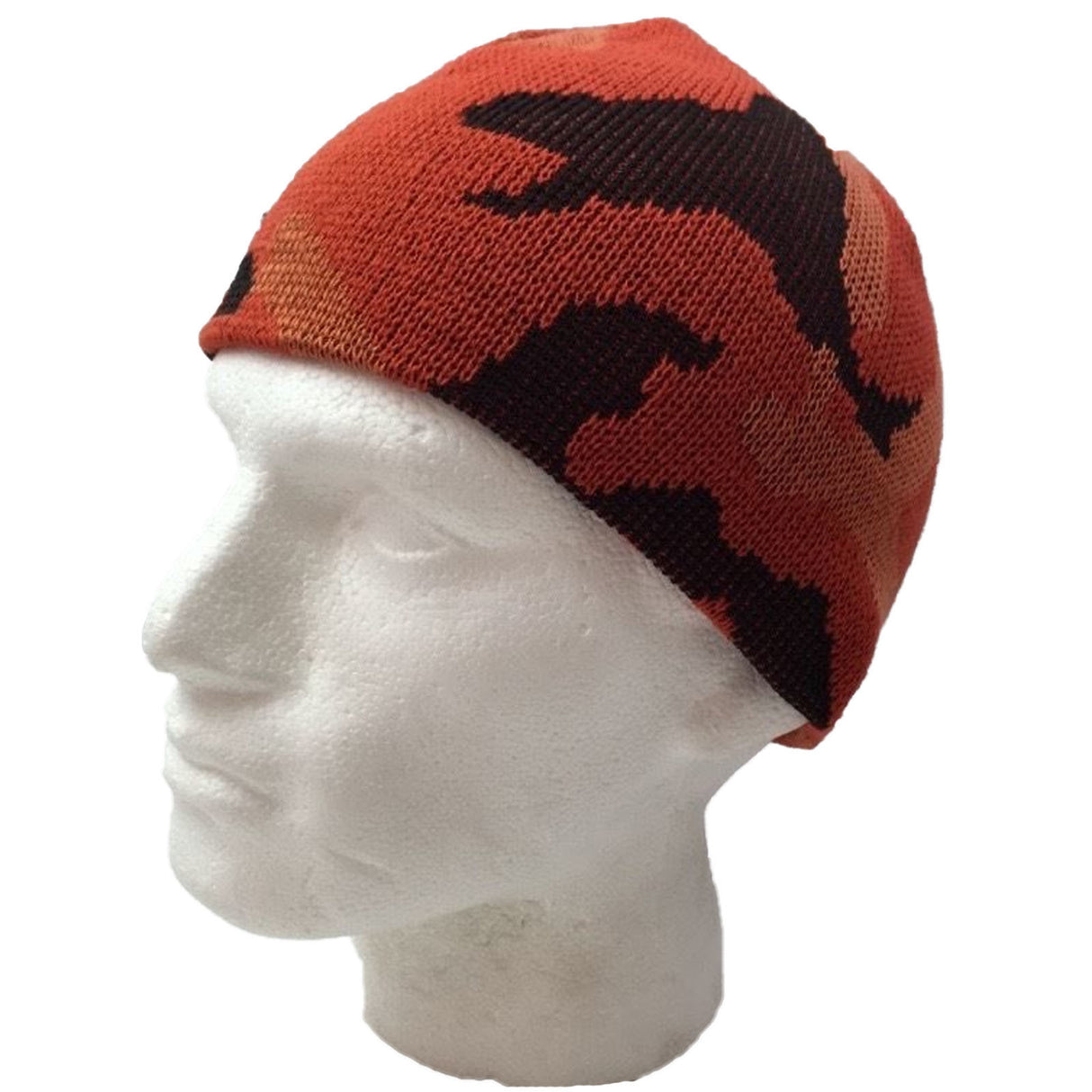 CAMO BEANIE Hat Winter Ski Army Military Camouflage Hunter Hunting Cap Warm - Orange Camouflage (Camo)