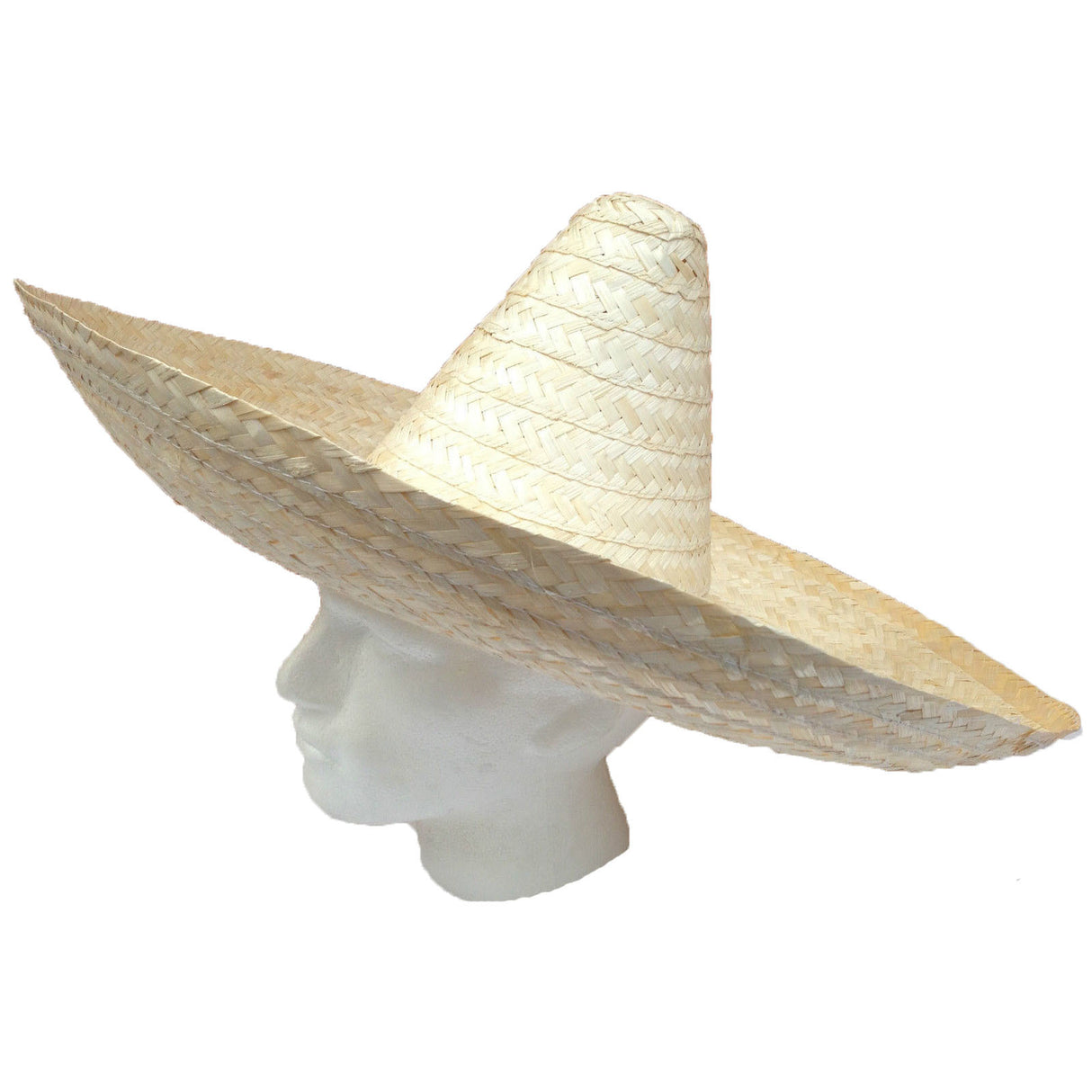 Beige Mexican Sombrero Straw Party Hat - Authentic Western Costume Accessory