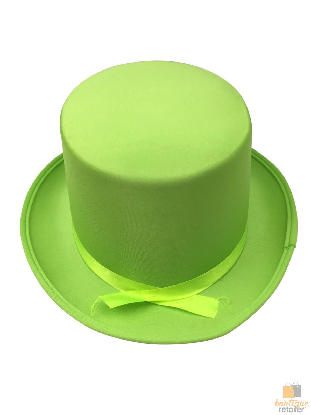 Light Green Satin Trilby Fedora Top Hat for Costume Parties - One Size Fits Most