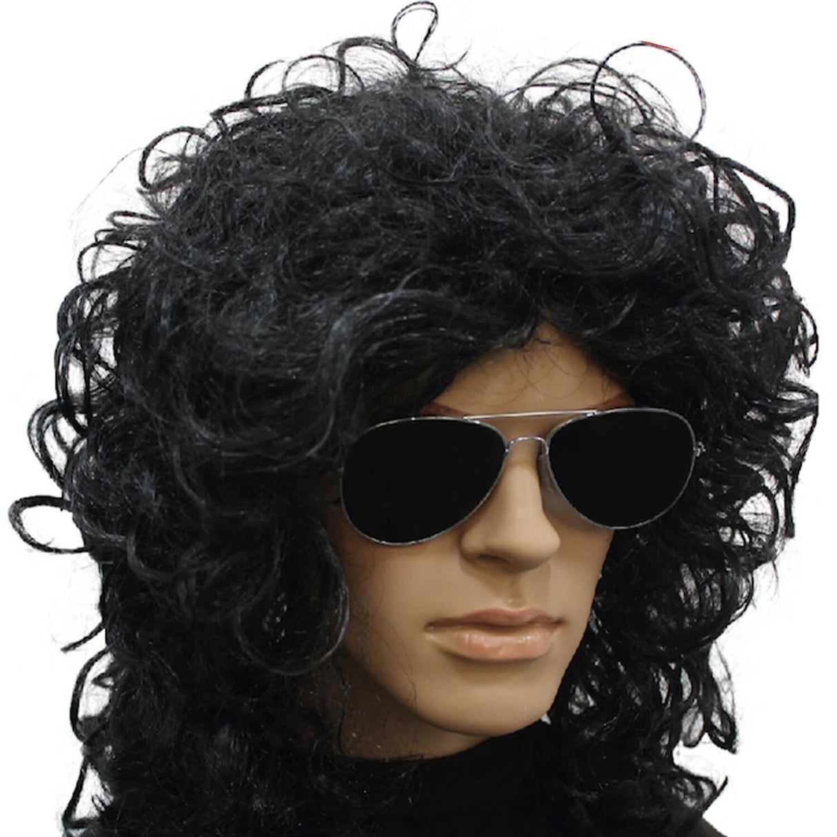 Funky Curly Long Wig for 70s and 80s Punk Costume Parties