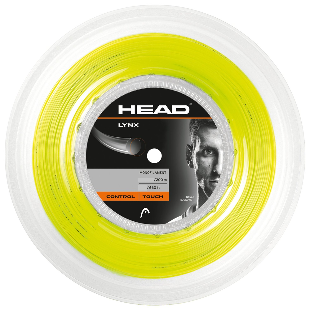 Head Lynx Control Touch 17g Tennis String Reel - 200m, 1.25mm, Bright Yellow