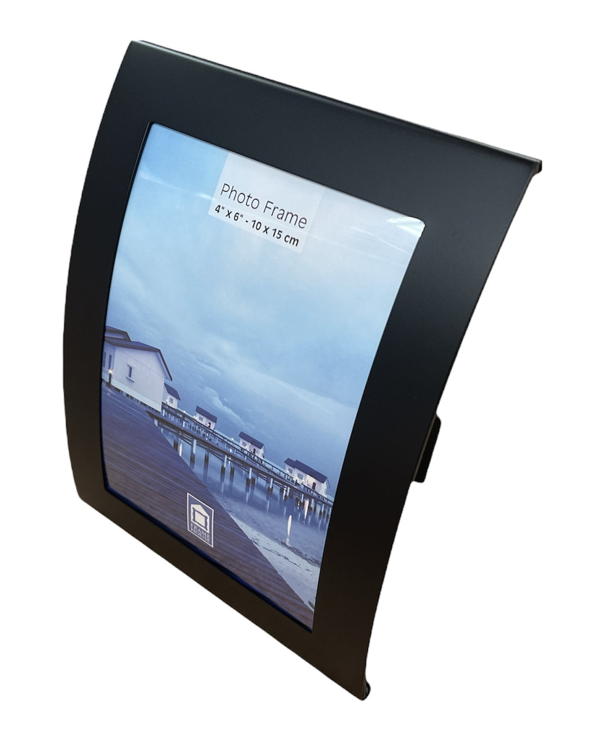 3x Curve Picture Photo Frame Curved Aluminium Portrait 10cm x 15cm (4x6) - Black