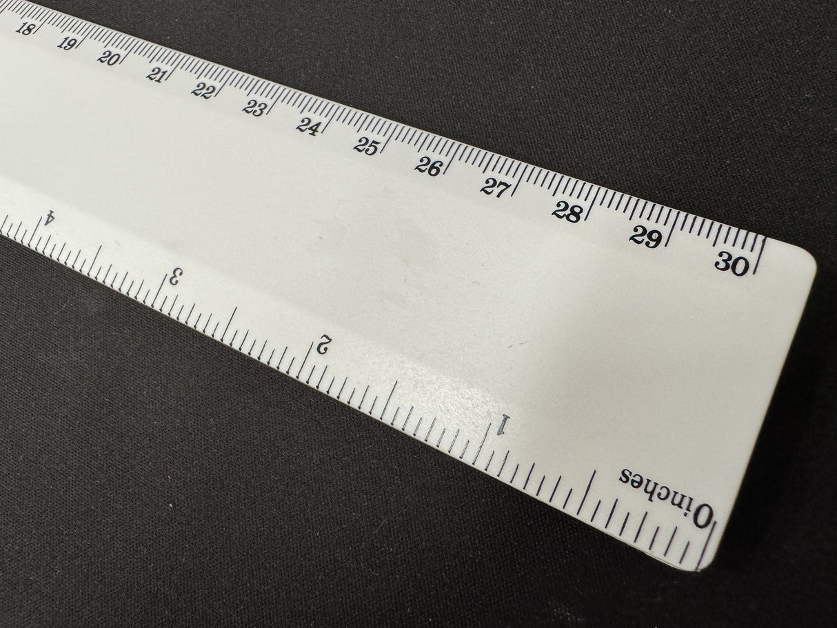 50 Pack Eco-Friendly Biodegradable 30cm Corn Starch Rulers - White School Office Supplies