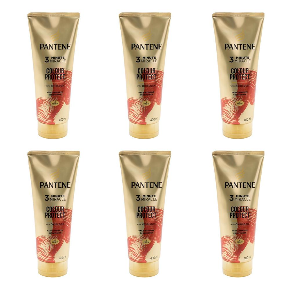 6x Pantene 400ml 3 Minute Miracle Colour w Oxiblock Intensive Conditioner