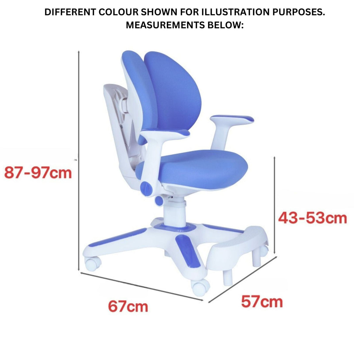 4x Ergonomic Children Kids Study Chairs Height Adjustable - Pink