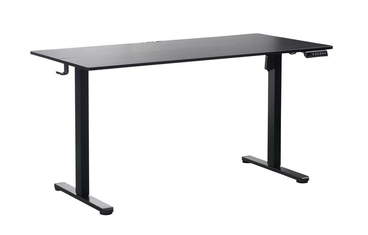 Ergonomic Kids Study Chair & Adjustable Electric Standing Desk Set ??Blue Chair & Black Desk