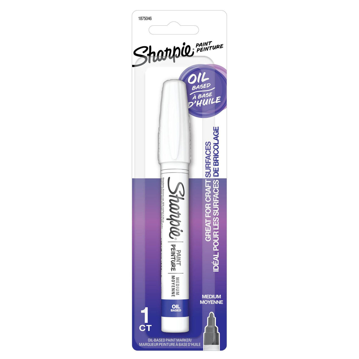 6x Sharpie Oil-Based Paint Markers in White Medium Point