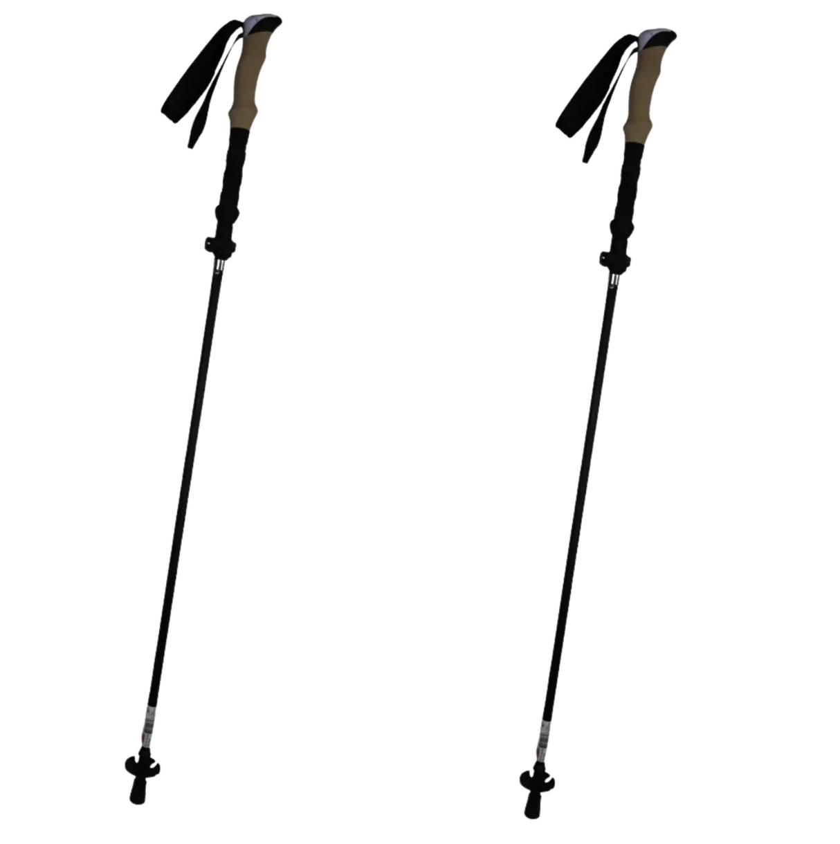2x Telescopic Adjustable Hiking Pole Folding Walking Stick Adjustable Trekking 105cm - 125cm
