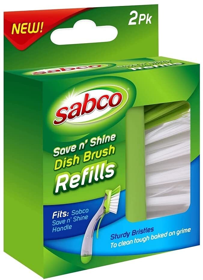Sabco Pk2 Save N Shine Dish Brush Refill fits Save and Shine Handle