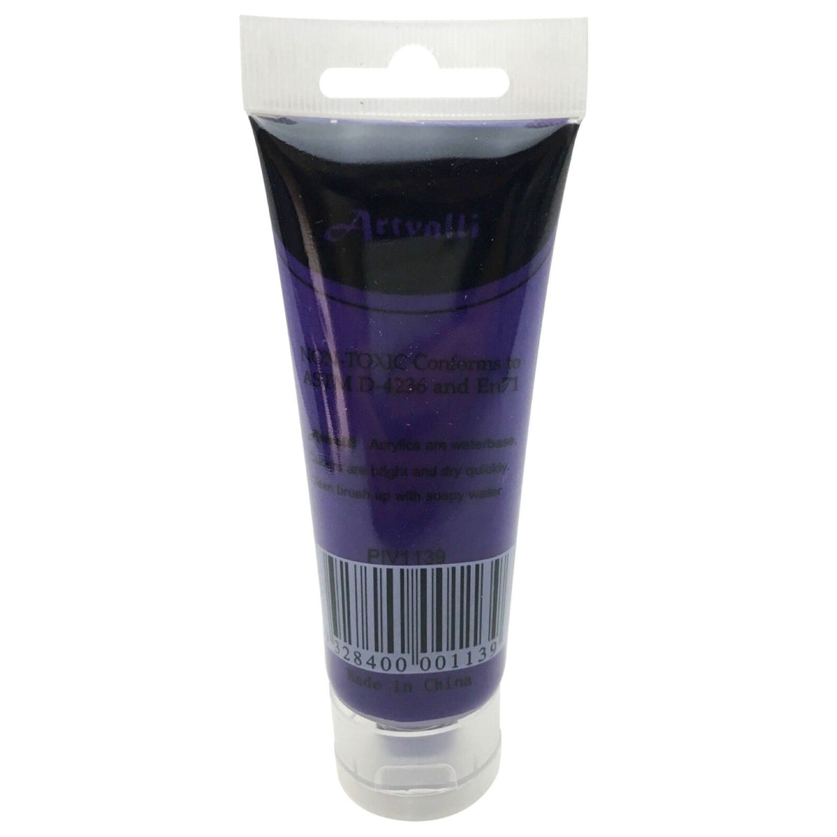 Acrylic Paint 75ml Tube Water Based Non Toxic Artist Craft - Brilliant Purple